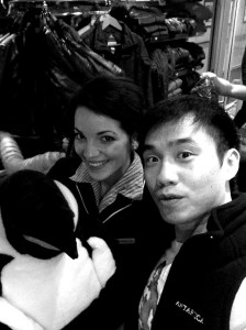 Me with Daniela at Explorer's shop